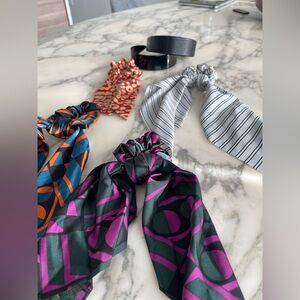 Elegant Silk Hair Ties Set - Multicolor